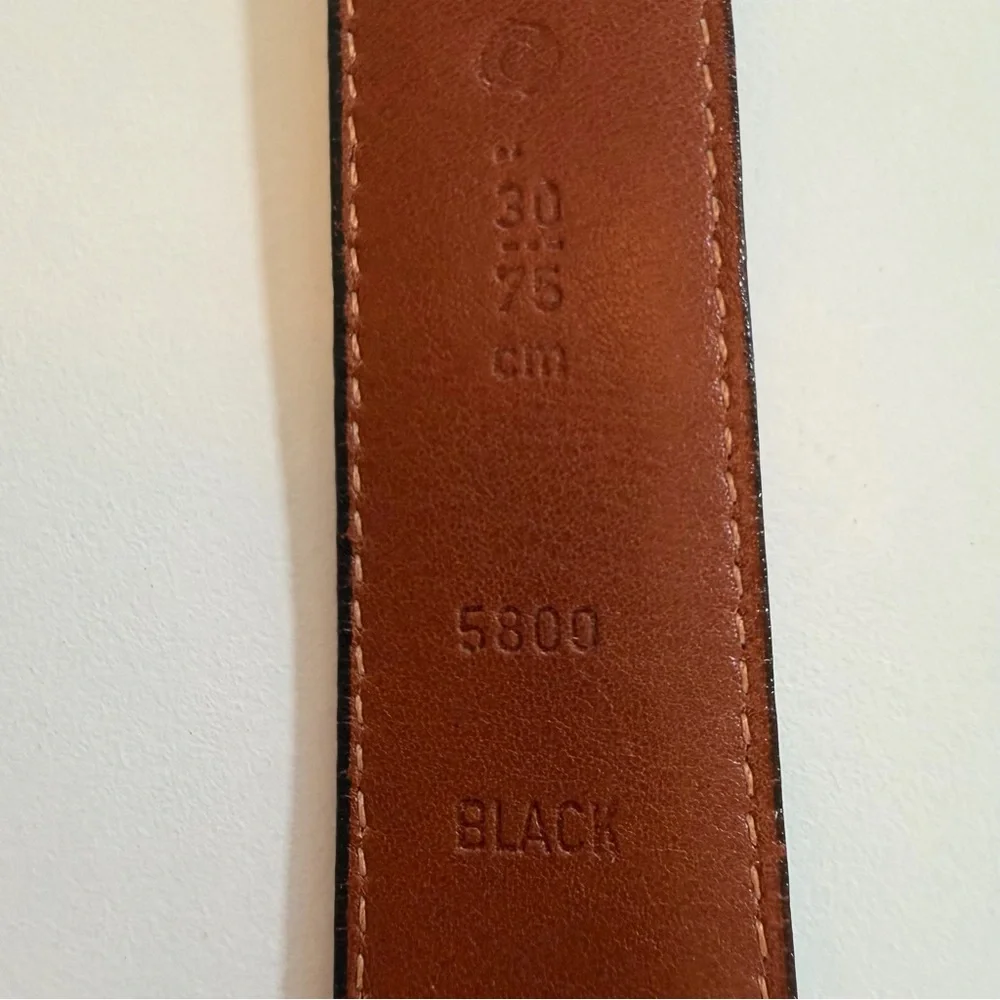 Vintage Coach Black Burnished Cowhide Leather Belt Made in USA Men’s 30 / 75 cm